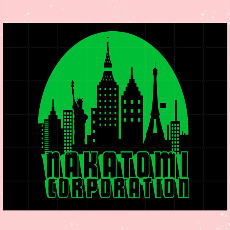 Nakatomi Plaza Corporation Green Christmas Party Svg Cutting Files.jpg