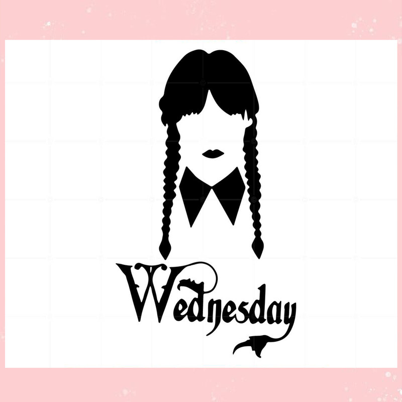 Netflix Movie Wednesday Addams Graphic Svg Cutting Files.jpg