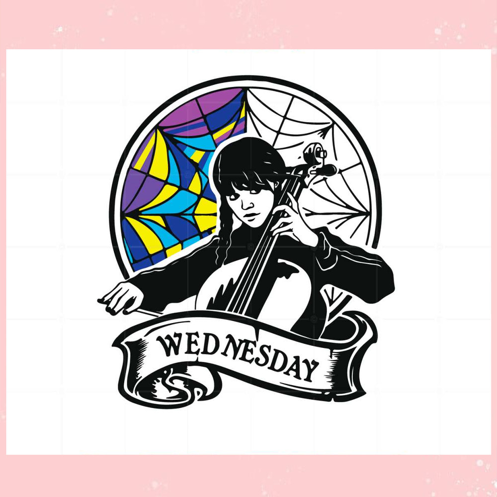 Nevermore Academy Wednesday Addams Cello Svg Cutting Files.jpg