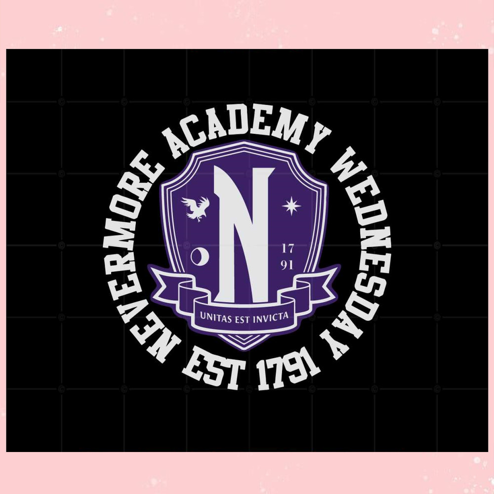 Nevermore Academy Wednesday Addams Svg Cutting Files.jpg