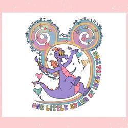 one little spark of inspiration figment dragon png,disney svg, mickey mouse,princess, movie