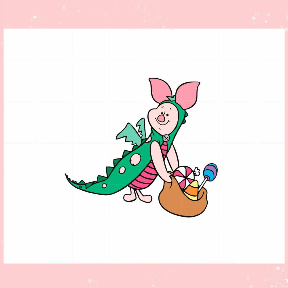 Piglet Dinosaur Funny Cartoon SVG Graphic Design Cutting File.jpg