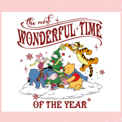 Pooh Disney Most Wonderful Time Of The Year SVG,Disney svg, Mickey mouse,Princess, Movie