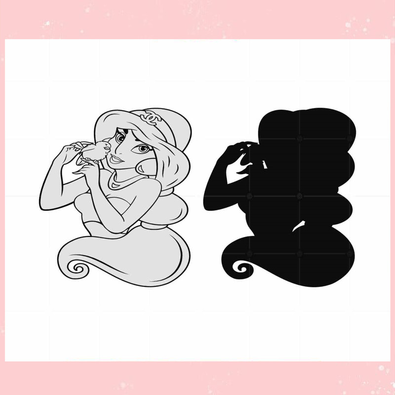 Princess Jasmine Cosplay Chanel For Cameo SVG Cricut Files Silhouette.jpg