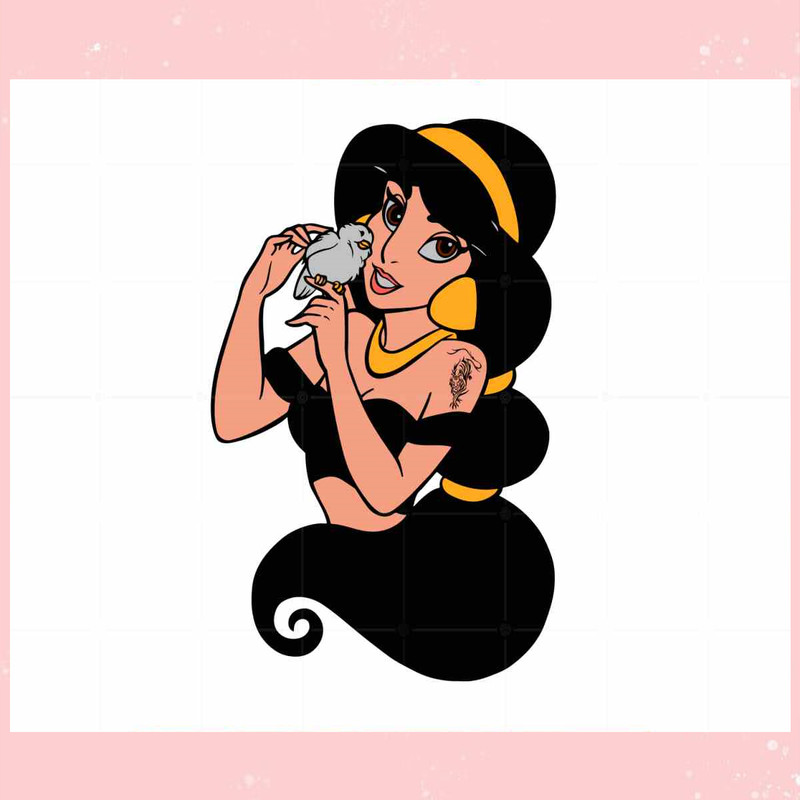 Princess Jasmine SVG Aladin Disney Princess Tatoo Cutting Files.jpg
