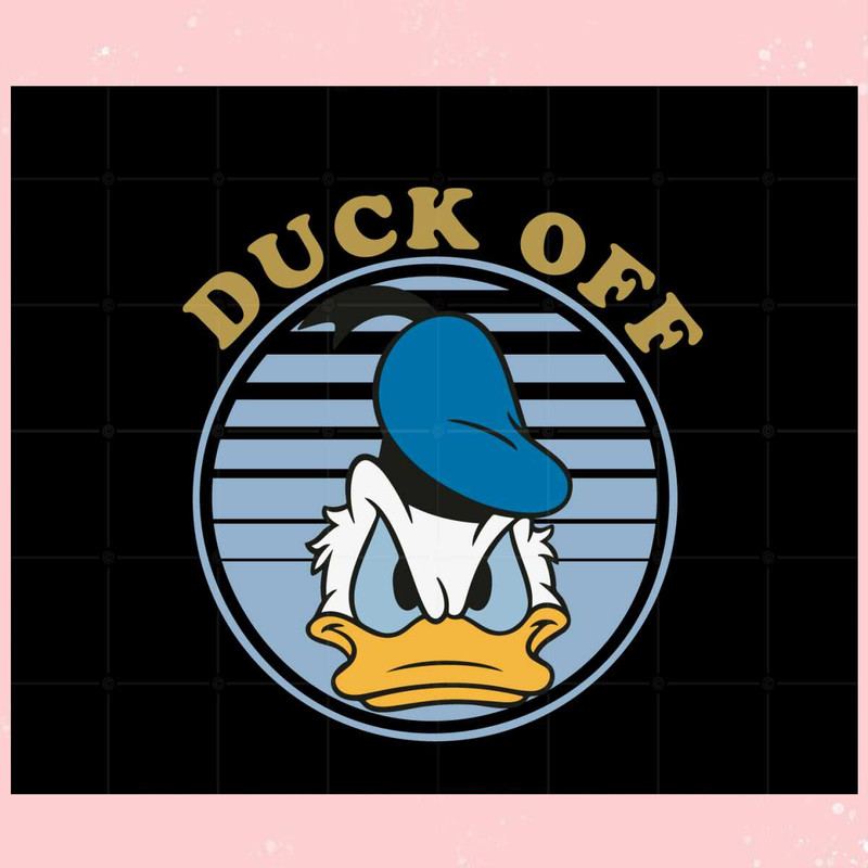 Retro 90s Donald Duck Off Disney Grumpy Duck SVG Cutting Files.jpg