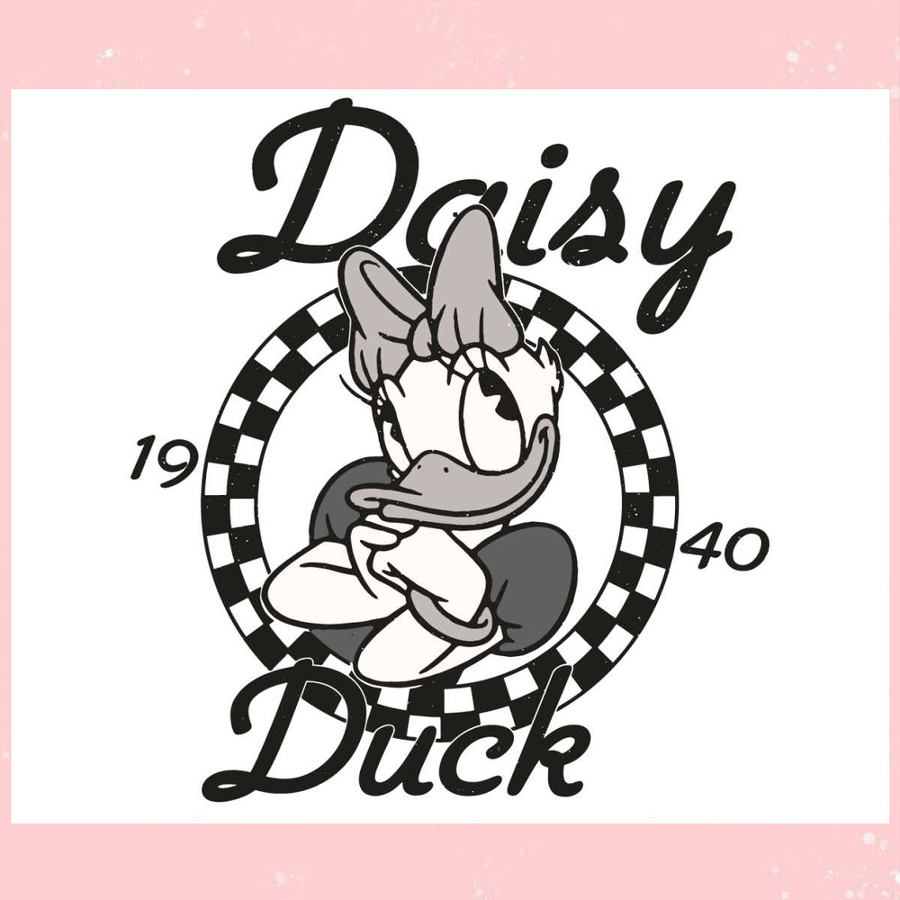 Retro Disney Classic Daisy Duck 1940 SVG Digital Cricut File.jpg