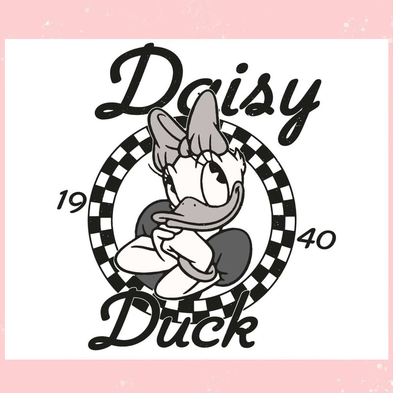 Retro Disney Classic Daisy Duck 1940 SVG Digital Cricut File.jpg