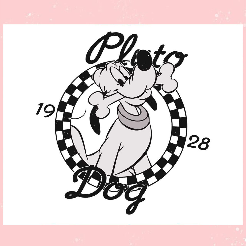 Retro Disney Classic Pluto Dog 1928 SVG Graphic Design File.jpg