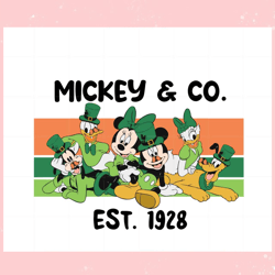 St Patricks Day Mouse And Friends Irish Mickey And Co Svg,Disney svg, Mickey mouse,Princess, Movie