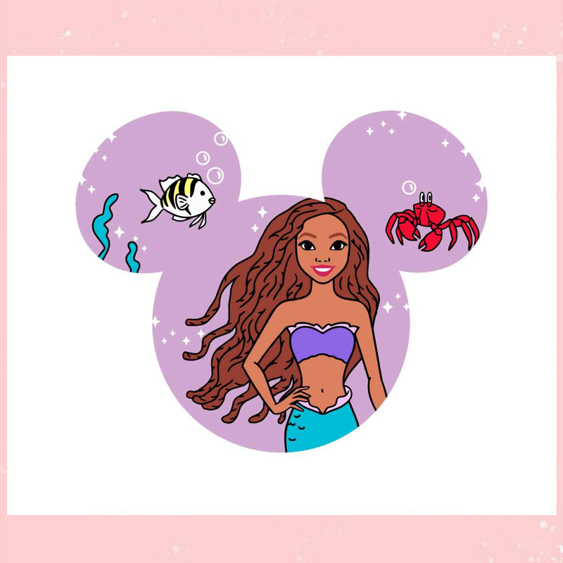 The Little Mermaid SVG African American SVG Digital File.jpg