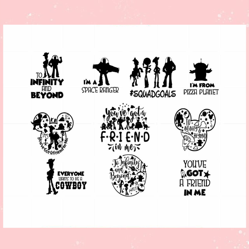 Toy Story Cartoon Bundle SVG Mickey Ears Woody Best Graphic Design Cutting File.jpg