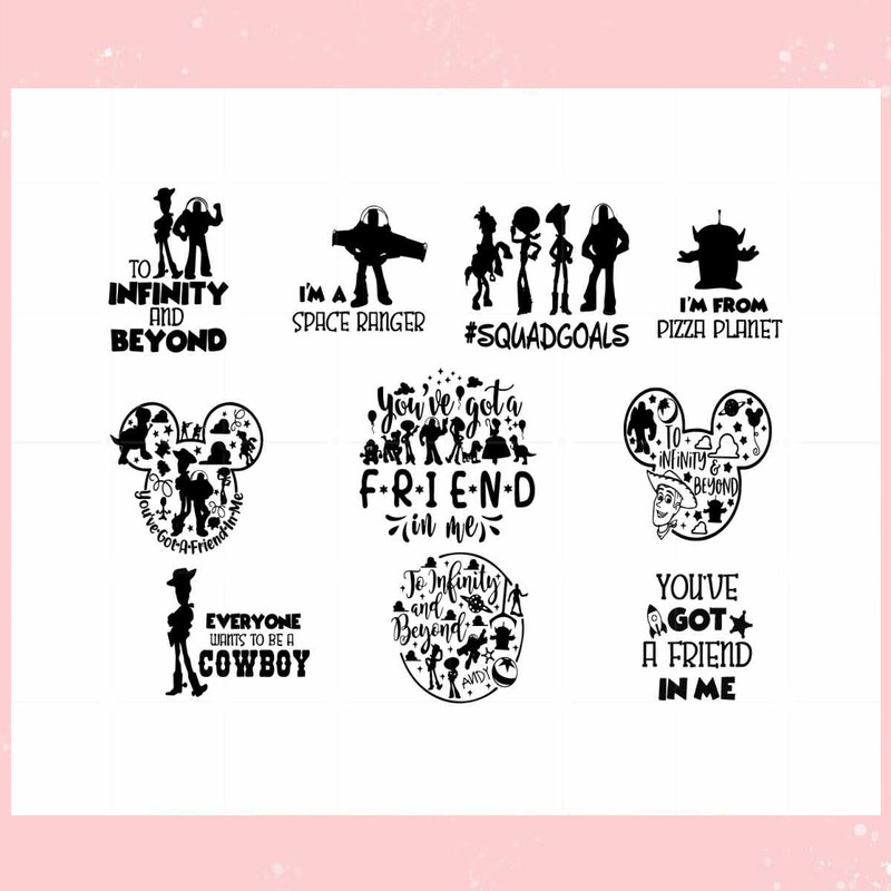 Toy Story Cartoon Bundle SVG Mickey Ears Woody Best Graphic Design Cutting File.jpg