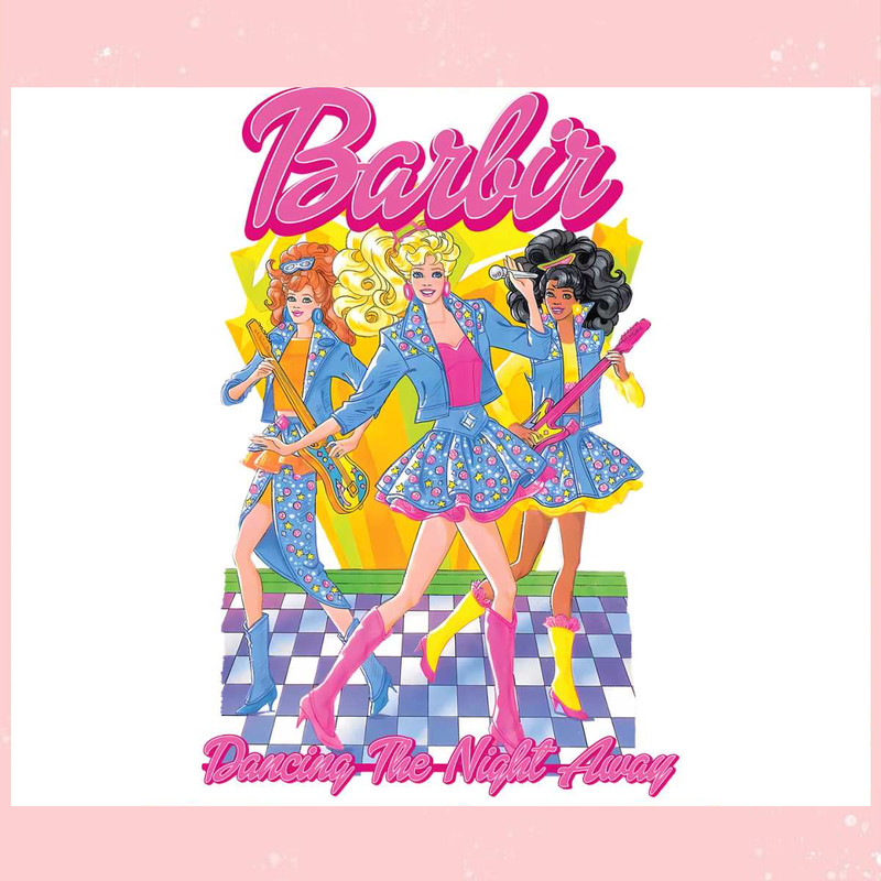 Vintage Barbie Dancing The Night Away PNG Silhouette File.jpg