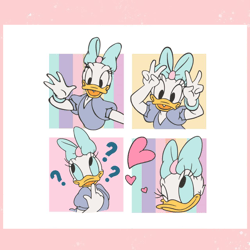 vintage daisy duck disney cute svg graphic design file,disney svg, mickey mouse,princess, movie