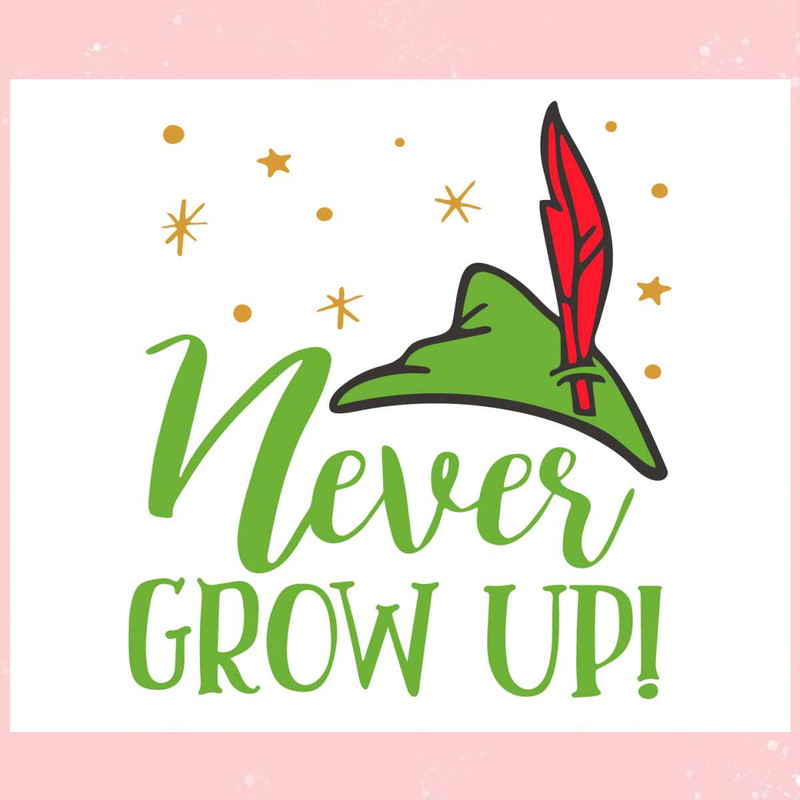 Vintage Disney Cartoon Peter Pan Never Grow Up SVG Cricut File.jpg