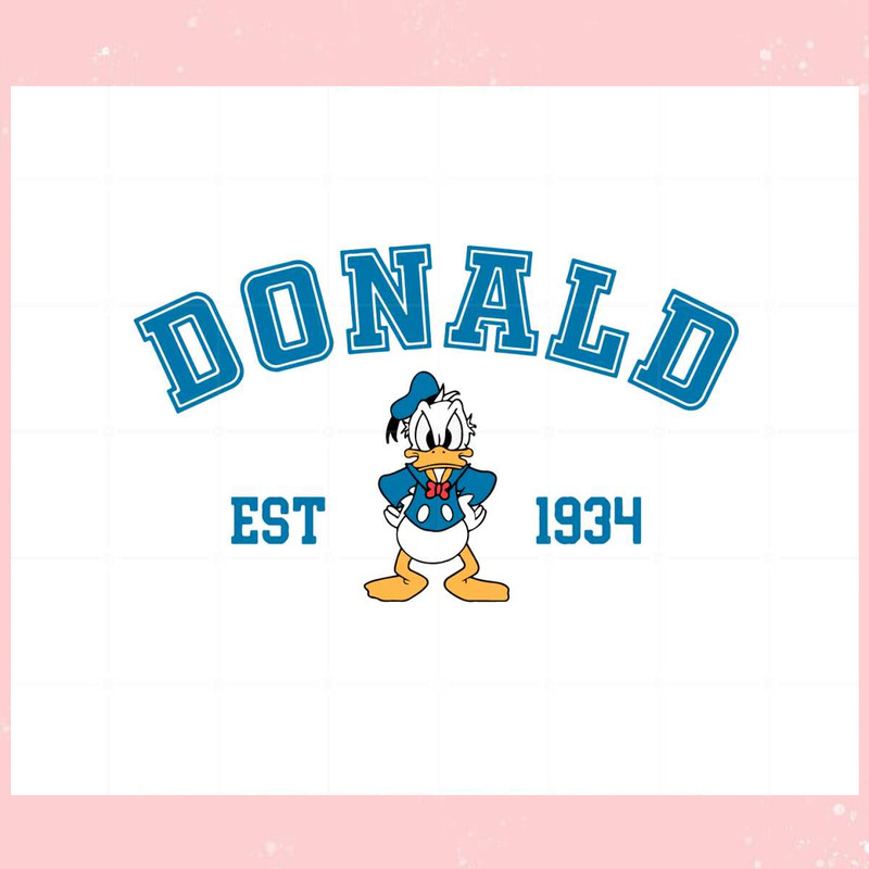 Vintage Disney Donald Duck Est 1934 SVG Graphic Designs Files.jpg