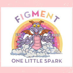vintage disney figment one little spark svg digital file,disney svg, mickey mouse,princess, movie