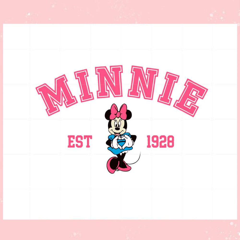 Vintage Disney Minnie Mouse Est 1928 SVG Graphic Designs Files.jpg