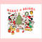 Vintage Merry And Bright Mickey And Minnie Christmas Tree PNG.jpg