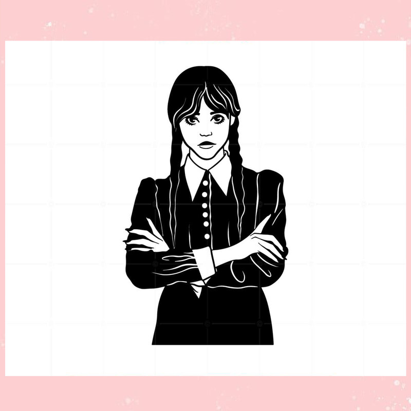 Wednesday Addams Character Svg Graphic Designs Files.jpg