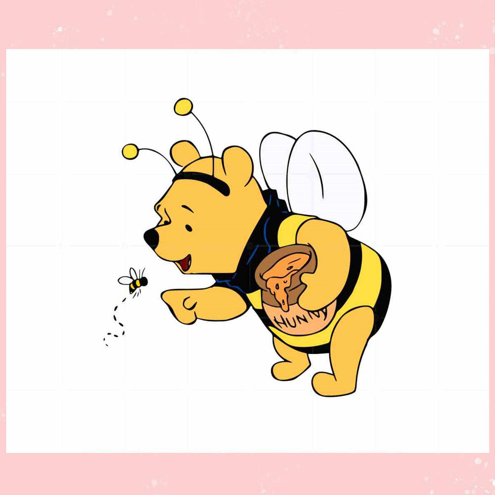 Winnie The Pooh Honey Cute Bee SVG for Cricut Files.jpg