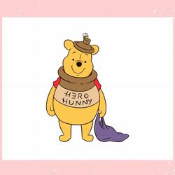 winnie the pooh svg hero hunny bear design file,disney svg, mickey mouse,princess, movie