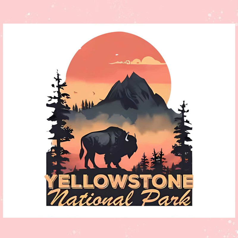Yellowstone National Park Vintage PNG Sublimation Design.jpg