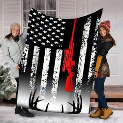 us flag deer hunting blanket