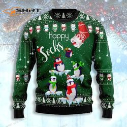 penguin happy socks ugly christmas sweater