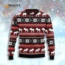 moose christmas ugly christmas sweater
