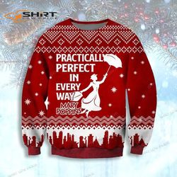 mary poppins christmas ugly christmas sweater