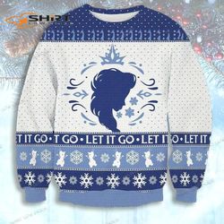 Let It Go Elsa Ugly Christmas Sweater
