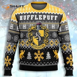 harry potter hufflepuff house ugly christmas sweater