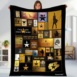 alexander hamilton fleece blanket, hamilton throw blanket