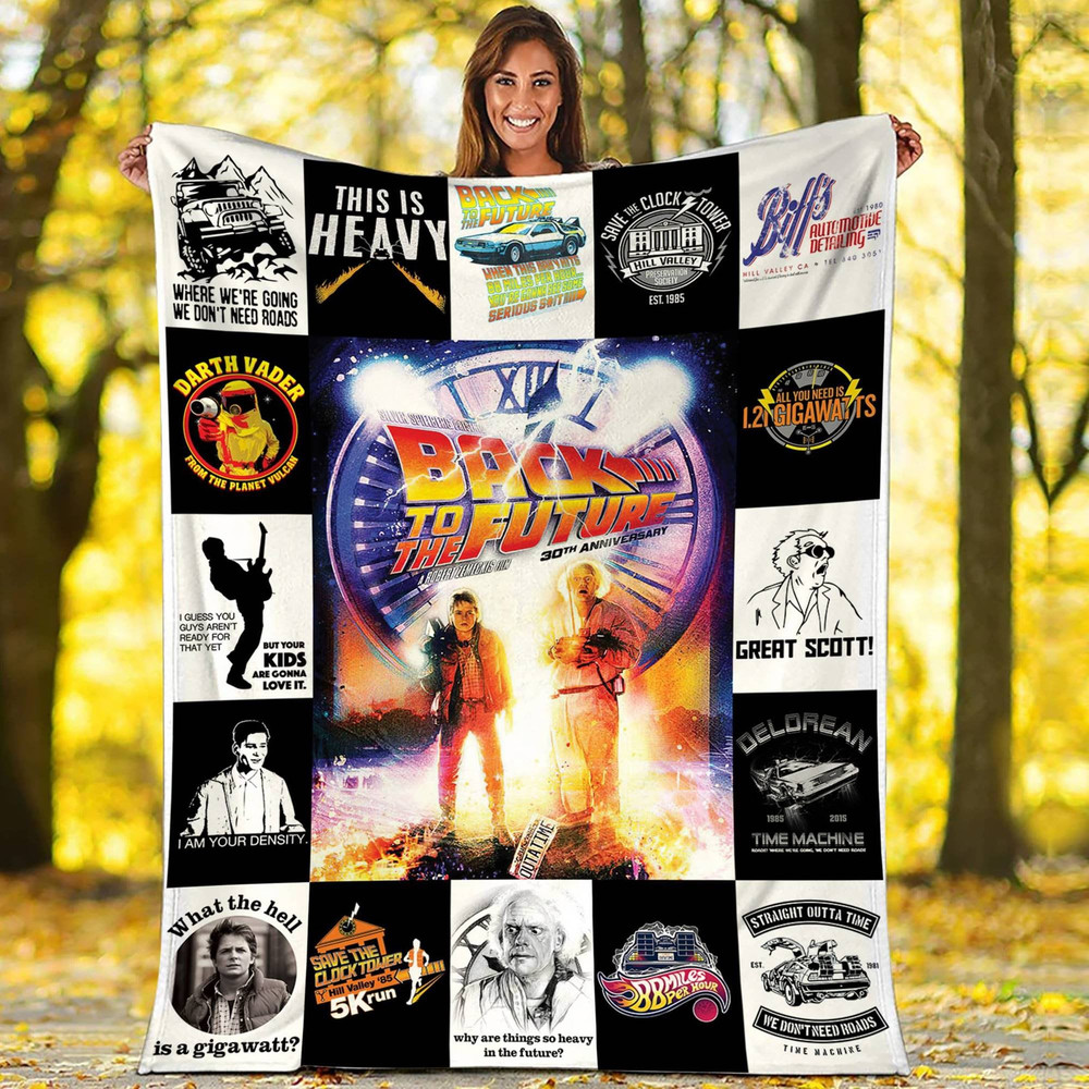 Back To The Future Fleece Blanket, Marty Mcfly Emmett Brown Throw Blanket For Bed Couch Sofa, Christmas Gifts.jpg