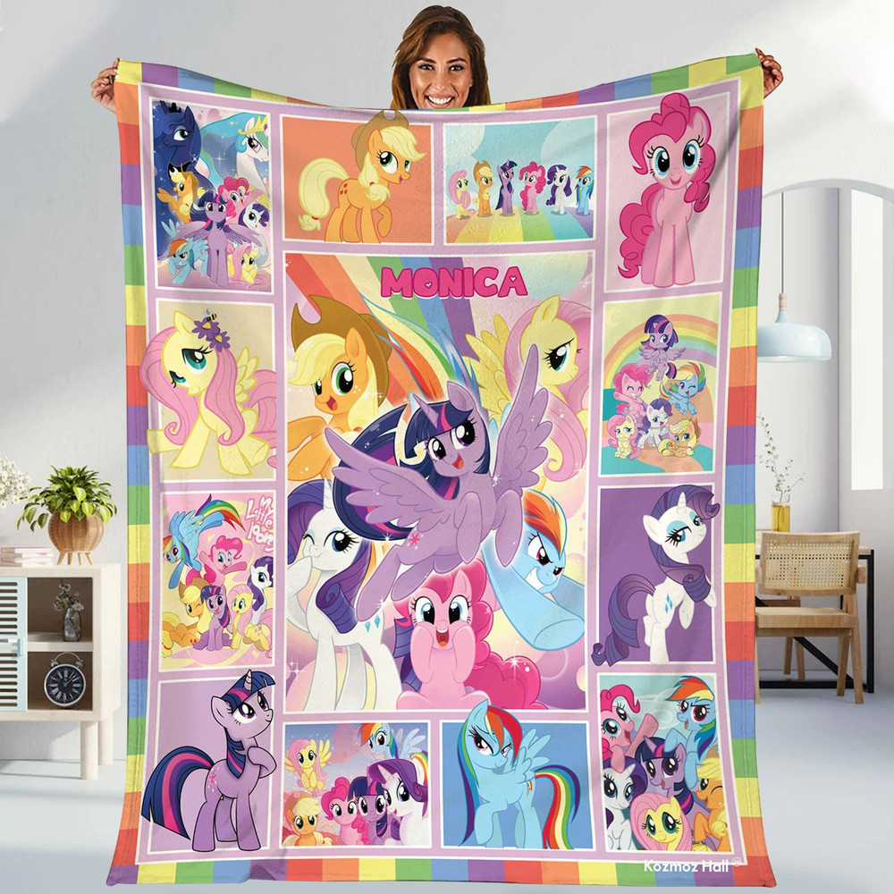 Personalized My Little Pony Blanket My Little Pony Fleece Blanket My Little Pony Birthday Gifts My Little Pony Christmas Gift.jpg