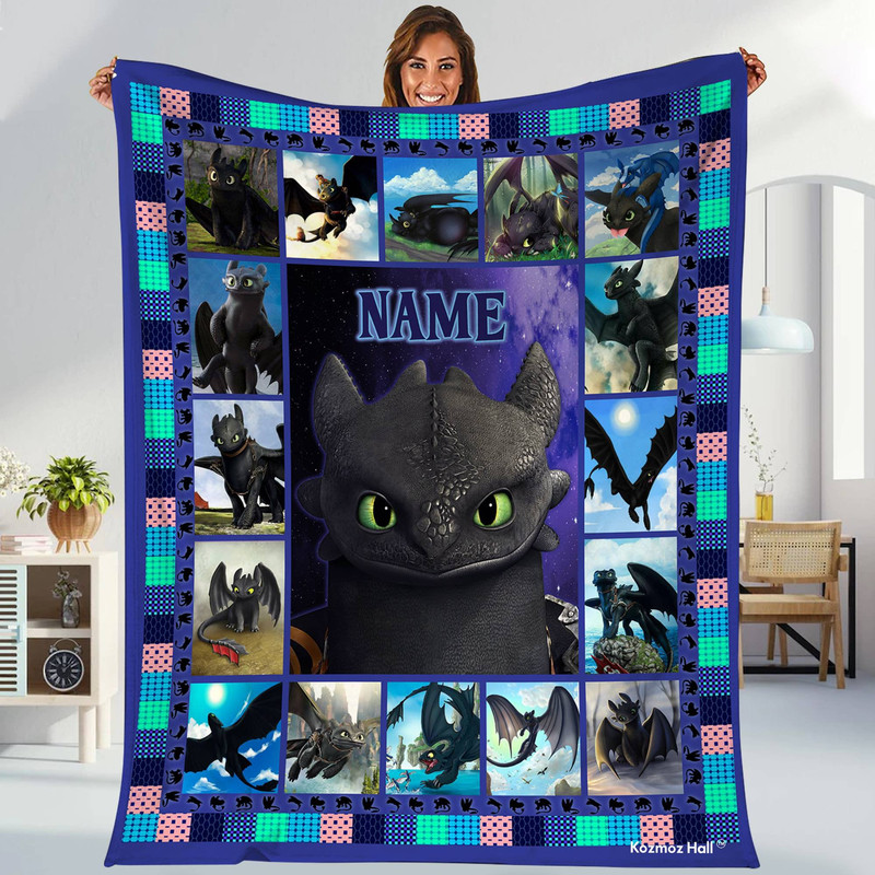 Toothless Night Fury Blanket Toothless Night Fury Fleece Blanket Night Fury Birthday Theme Party Toothless Christmas Gifts.jpg