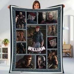 resident evil 4 blanket leon kennedy albert wesker jack krauser fleec