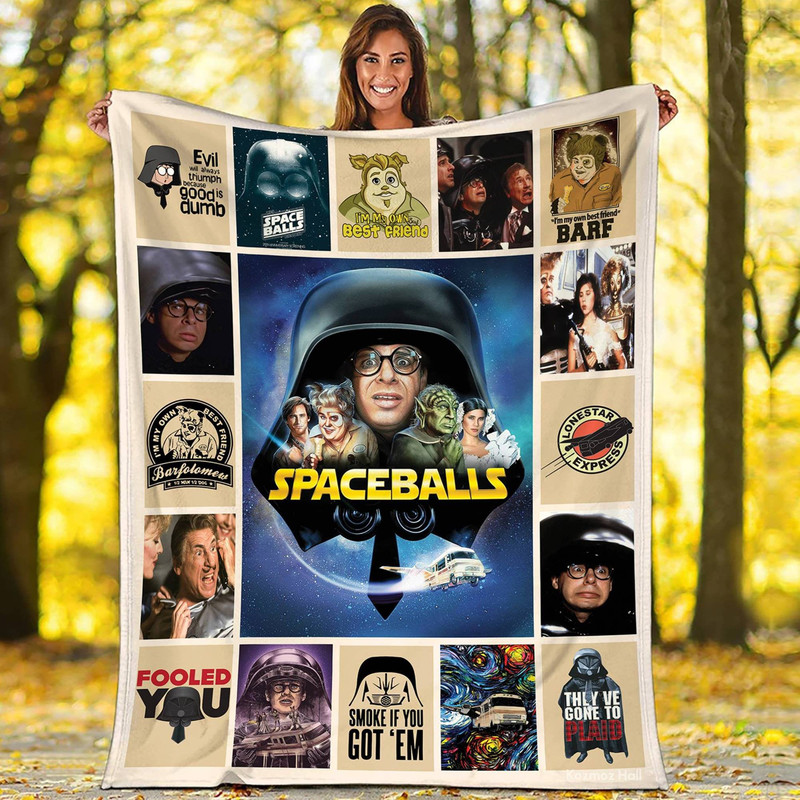Spaceballs Fleece Blanket, Dark Helmet Spaceballs Throw Blanket For Bed Couch Sofa, Christmas Gifts.jpg