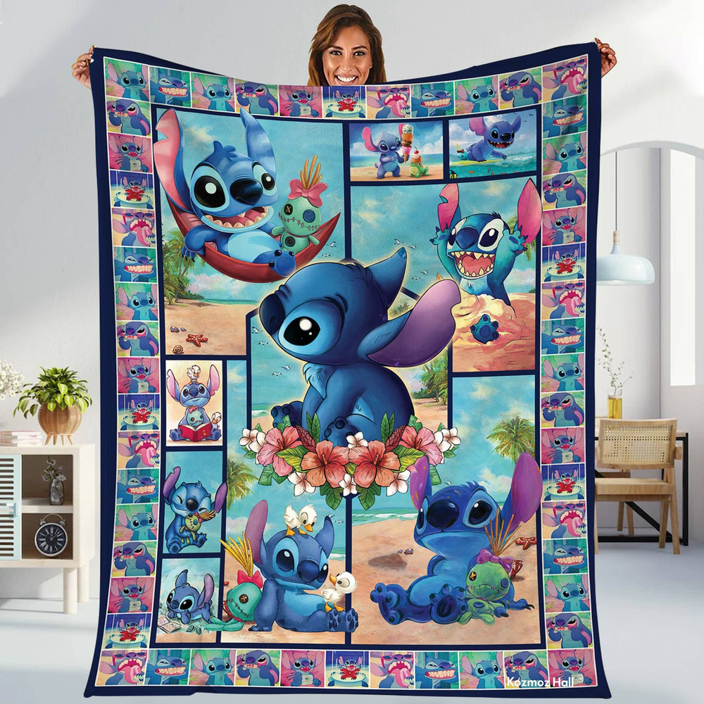 Stitch Blanket Lilo Stitch Fleece Blanket Stitch Birthday Gifts Stitch Christmas Gifts For Kids Magic Kingdom Blanket.jpg