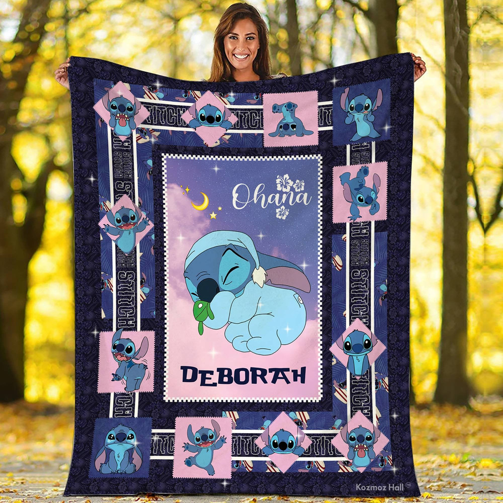 Personalized Disney Stitch Blanket Disney Lilo and Stitch Blanket Disney Stitch Birthday Gifts Disney Stitch Christmas Gifts For Kids.jpg
