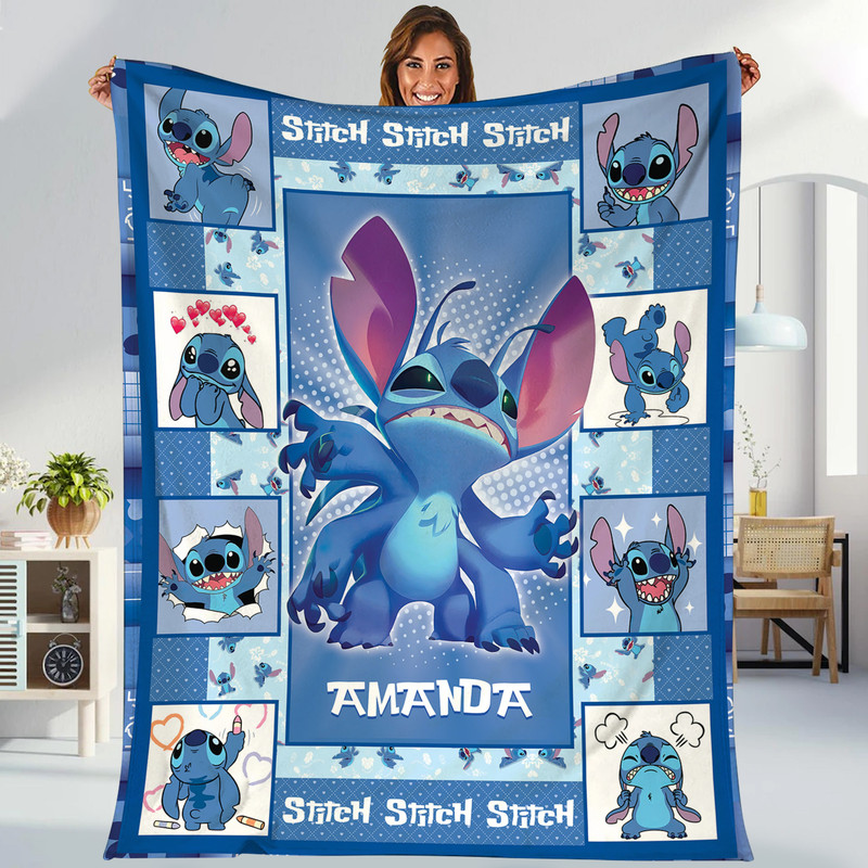 Personalized Stitch Blanket Lilo Stitch Blanket Stitch Birthday Gifts Disney Stitch Christmas Gifts For Kids.jpg