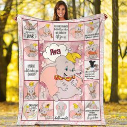 elephant dumbo fleece blanket  dumbo blanket  dumbo birthday gift  mag