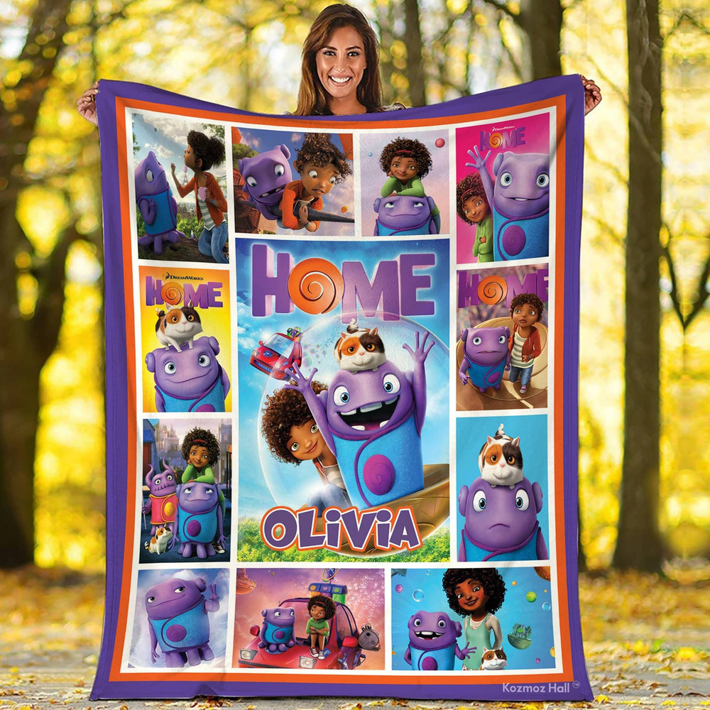 OH Home Blanket OH Home Fleece Blanket Boov Oh Custom Name Blanket OH Home Birthday Gift.jpg