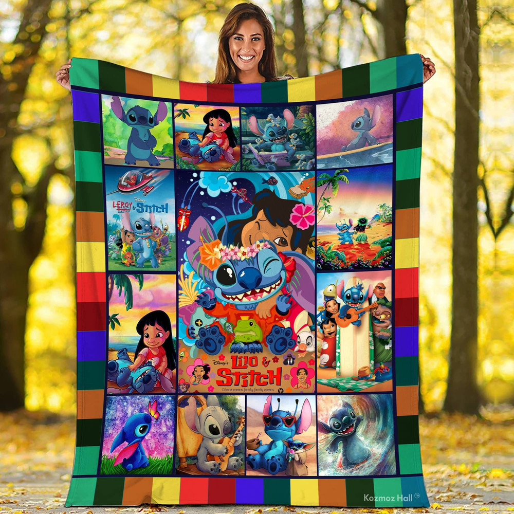Personalized Stitch Blanket Lilo Stitch Blanket Stitch Birthday Gifts Stitch Christmas Gifts For Kids Throw Blanket.jpg