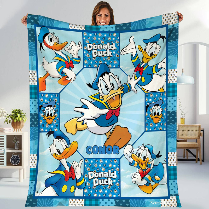 Donald Duck Fleece Blanket Donald Daisy Duck Blanket Donald Magic Kingdom Fleece Blanket Bedding Decor.jpg