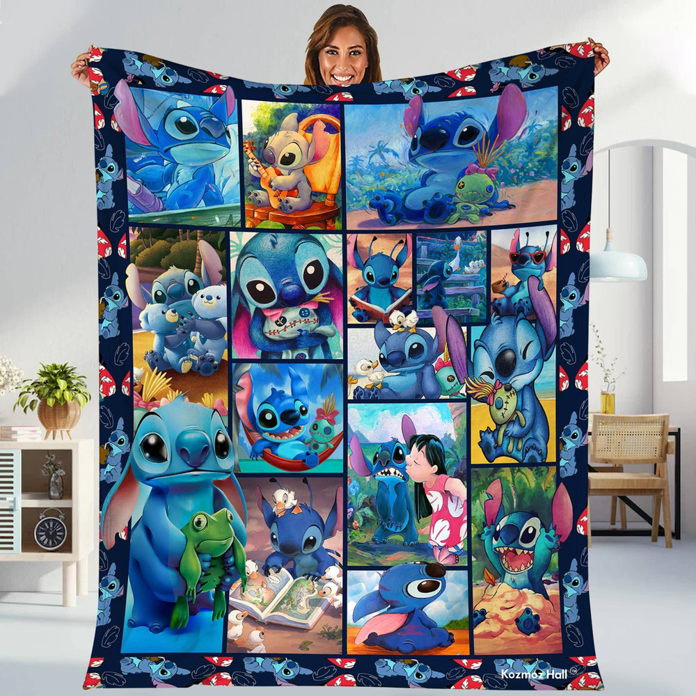 Stitch Blanket Lilo Stitch Fleece Blanket Stitch Birthday Gifts Stitch Magic Kingdom Christmas Gifts For Kids Blanket.jpg