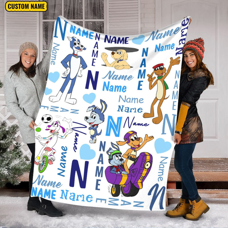 Personalized Name Personalized Go Dog Go Blanket, Go Dog Go Blanket, , Custom Blanket with Name, Birthday Gift, Cartoon Blanket.jpg