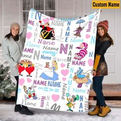 personalized alice in wonderland blanket - alice in wonderland baby bl